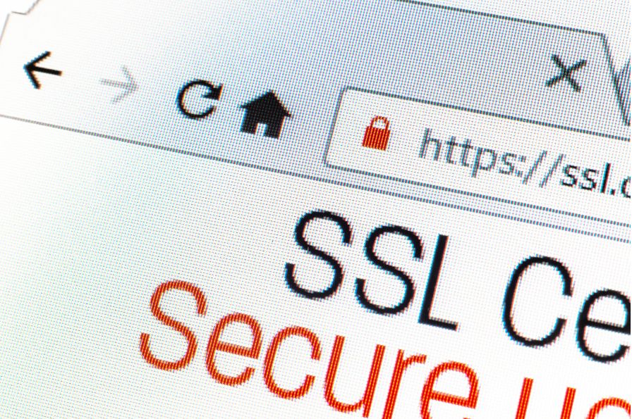 Screenshot of SSL certificate icon next to an address bar